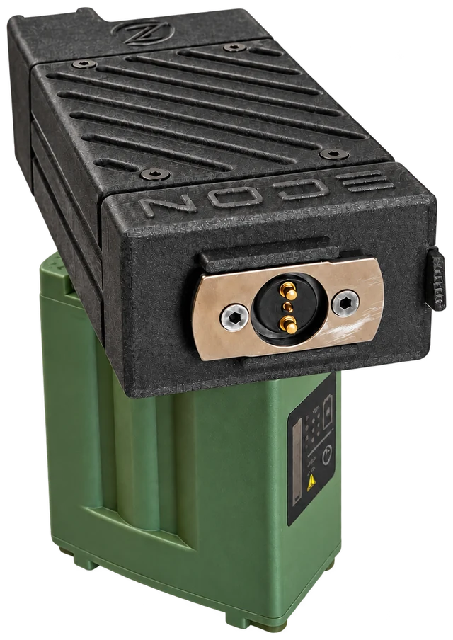 NODE enclosure connector and battery detail